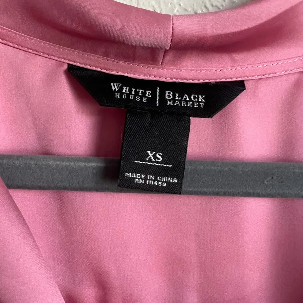 White House black market blusa rosada tank top blouse. Silky pink fabric size xs - Picture 3 of 4